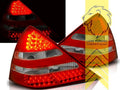 LT Pair LED Lightbar Rear Lights Tail Lamps Mercedes SLK R170 white chrome LHD