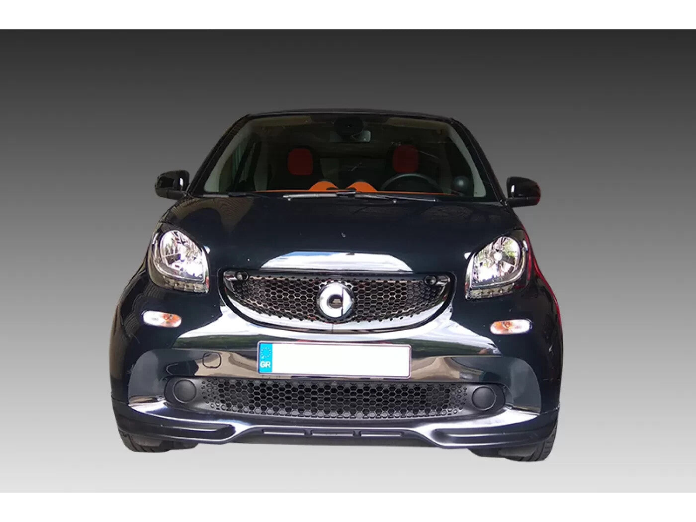 Motordrome Design Front Bumper Lower Splitter Smart 453 Gloss Black