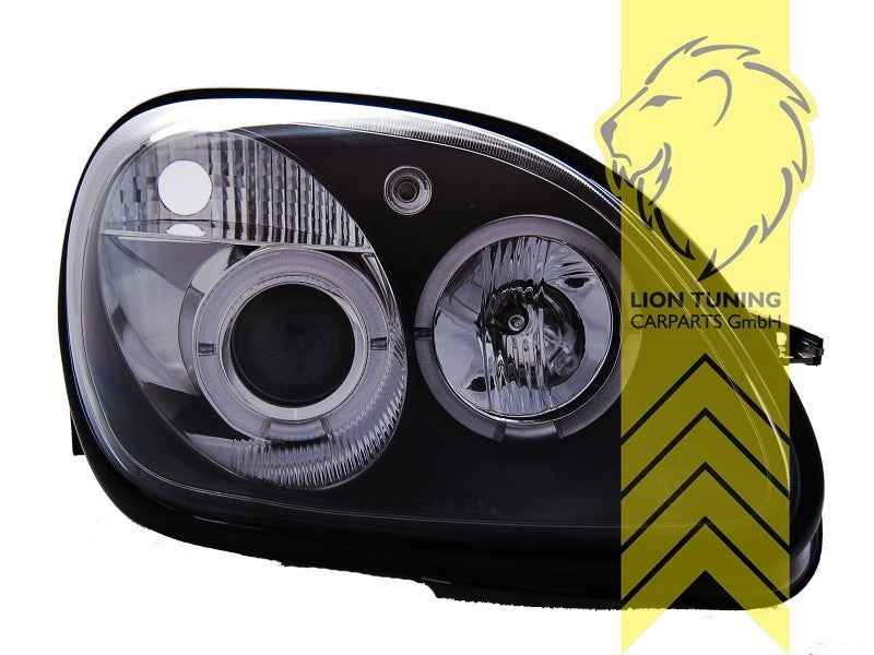 LTG Pair LED DRL Lightbar Headlights Mercedes SLK R170 96-04 Black LHD
