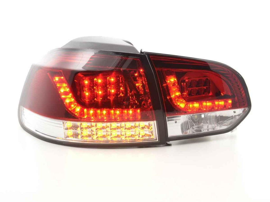 FK Pair VW GOLF MK6 6 08-12 1K LED REAR LIGHTS Lightbar Tail Lamps Red Clear RHD