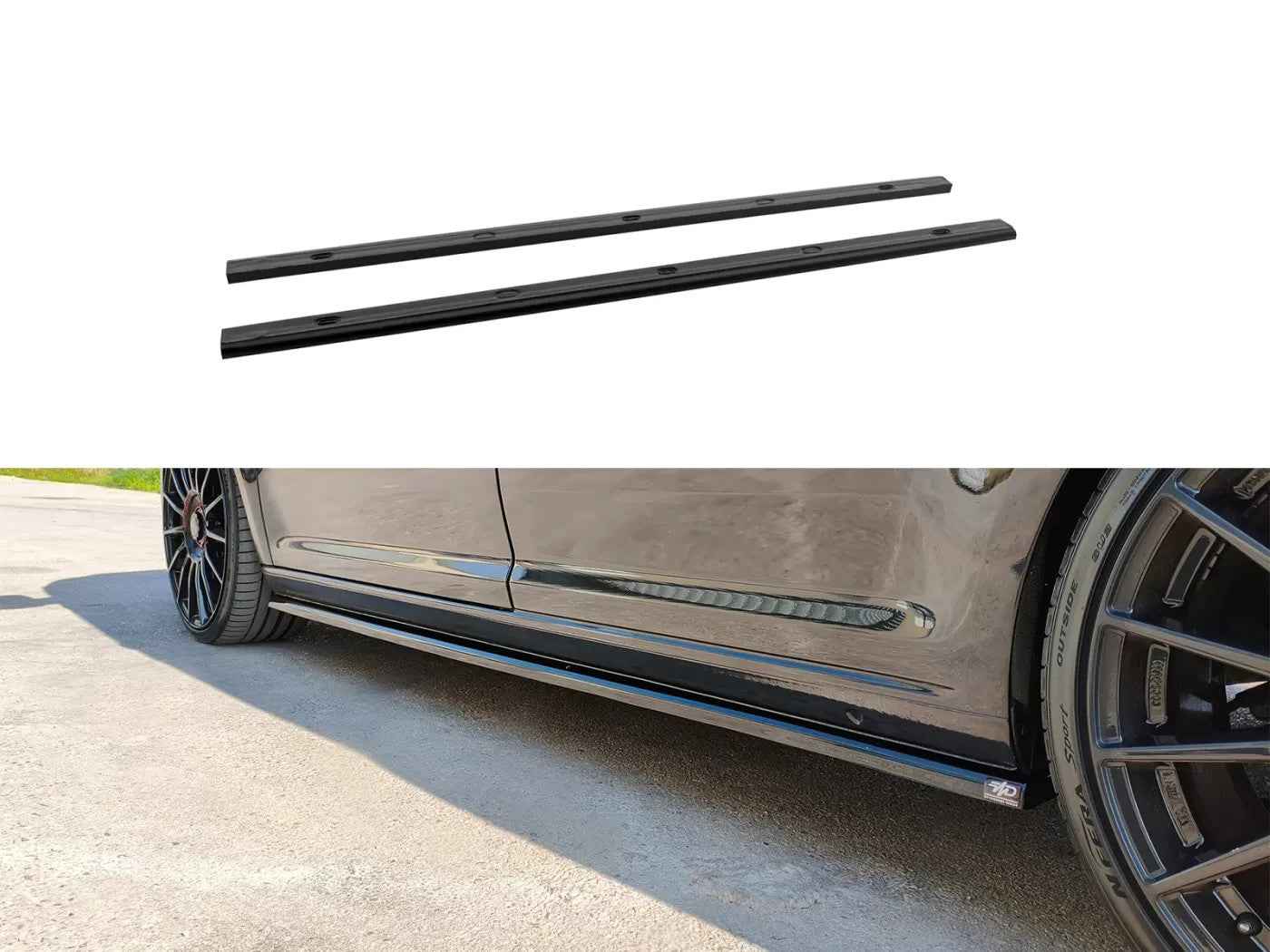 Motordrome Side Skirts Extensions Styling Body Kit Caddy Mk4 15-21 Glossy Black