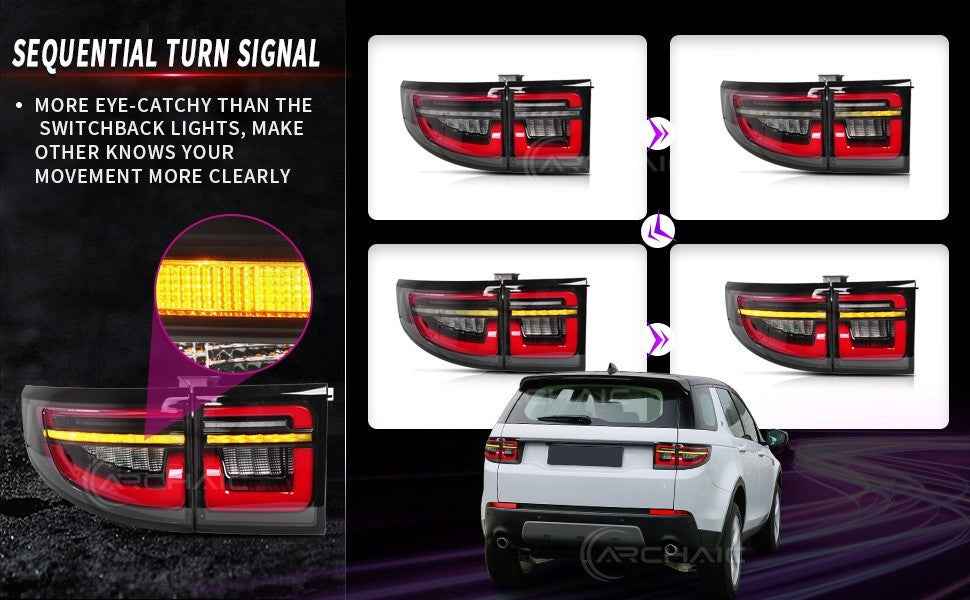 AC Pair Seq Anim LED DRL Rear lights LAND ROVER DISCOVERY SPORT L550 19-22