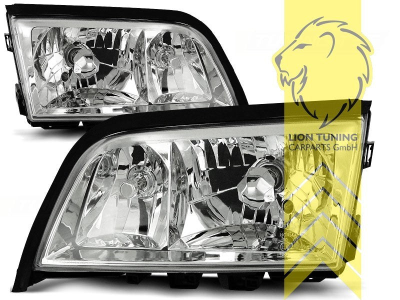 LTG Pair DEPO Halogen Headlights Mercedes W202 sedan S202 estate 93-01 chrom LHD