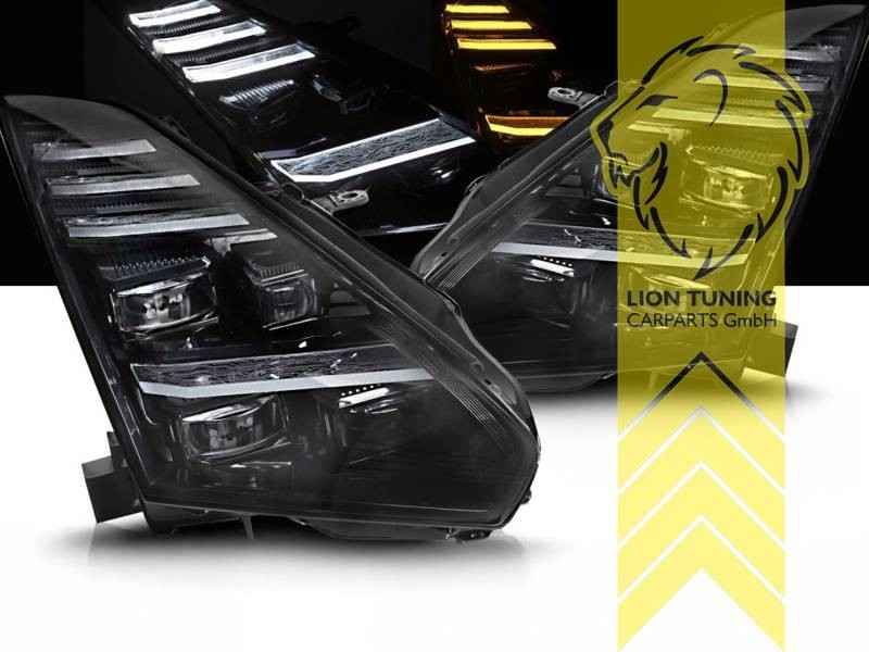 LTG Pair LED DRL Halo Lightbar Headlights GT-R GTR R35 07-13 Black LHD
