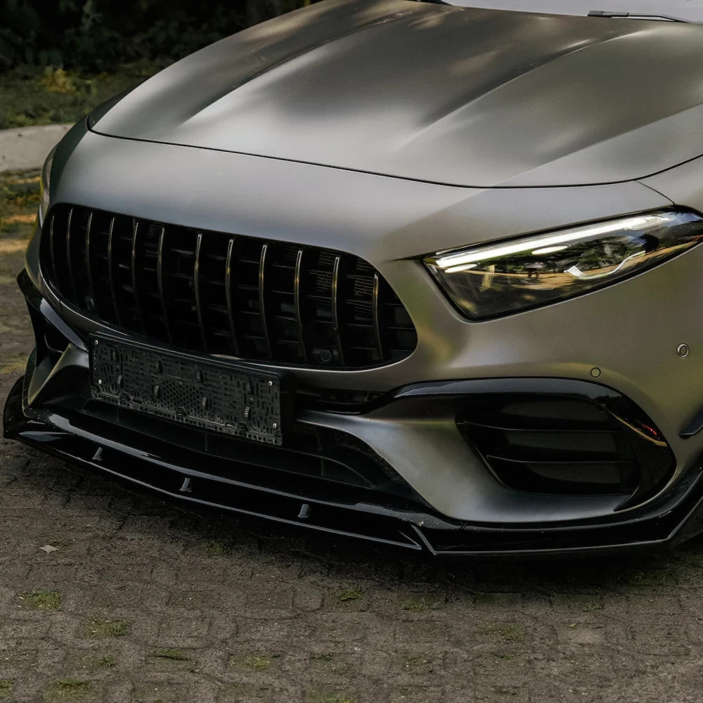 OW Front Bumper Lip Splitter MERCEDES A Class A45 S Aero W177 19+  Gloss Black
