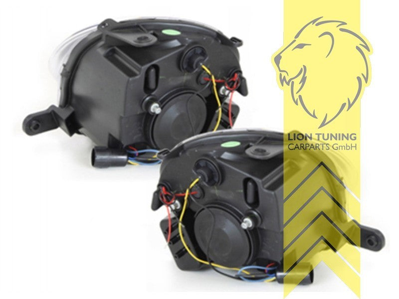 LTG Pair LED DRL Halo Headlights Fiat 500 312 595 695 07-15 Abarth chrome LHD