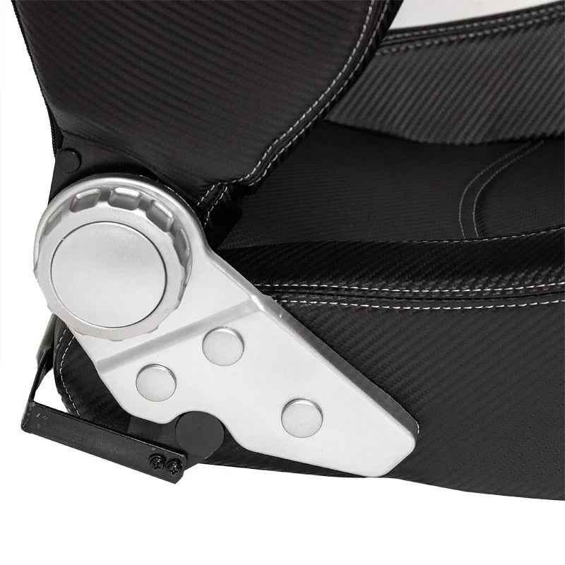 ATST x1 Type Z Universal Carbon Bucket Seats Black Synth Leather Grey Stitch