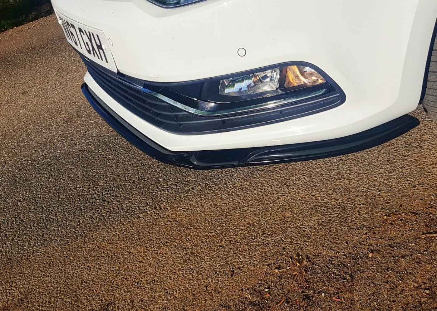 DTST UK VW Polo Front Bumper Lower Spoiler Splitter Gloss Black 2013-17