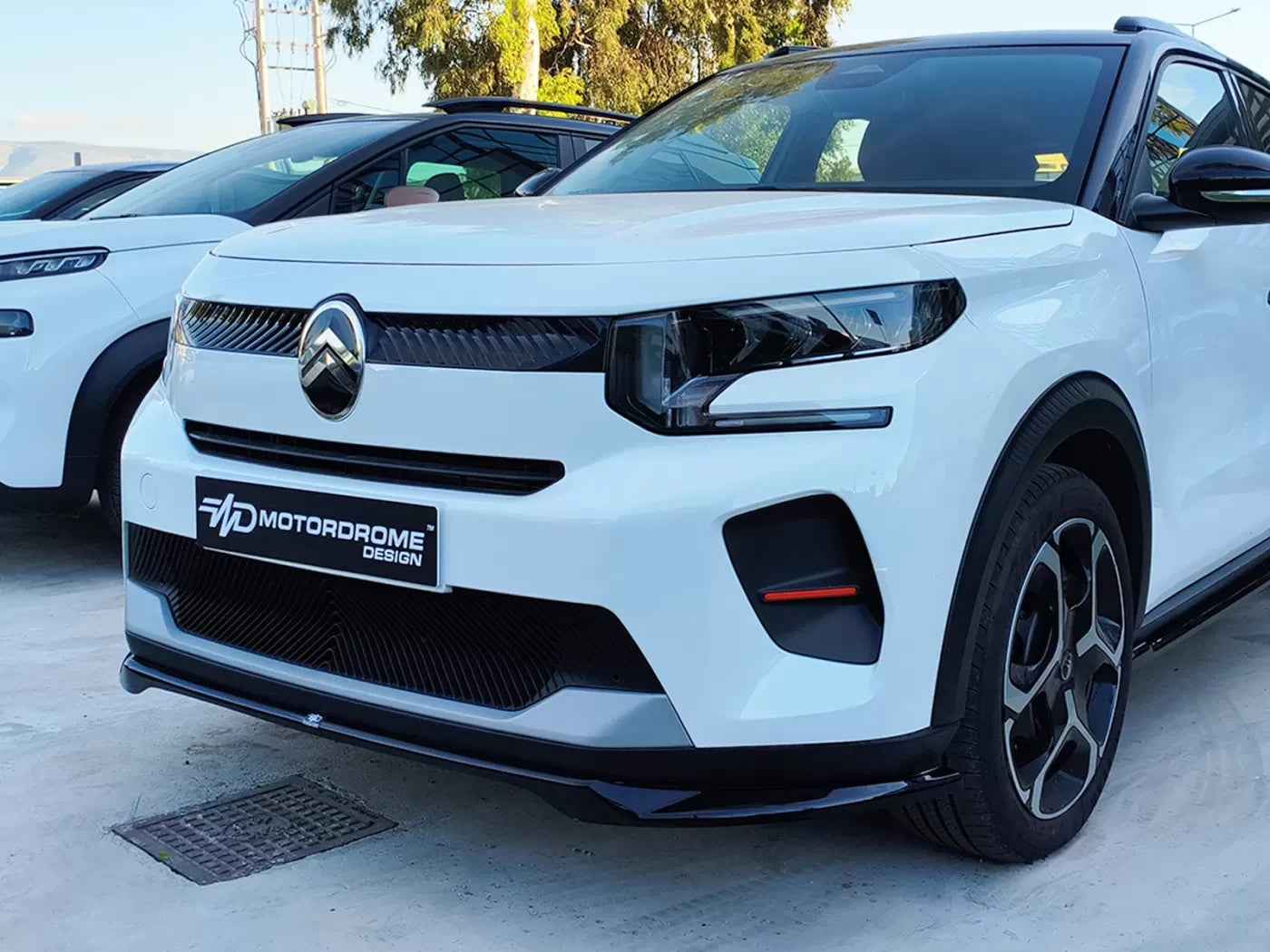 Motordrome Front Bumper Lower Splitter Citroen C3 Mk4 Gloss Black