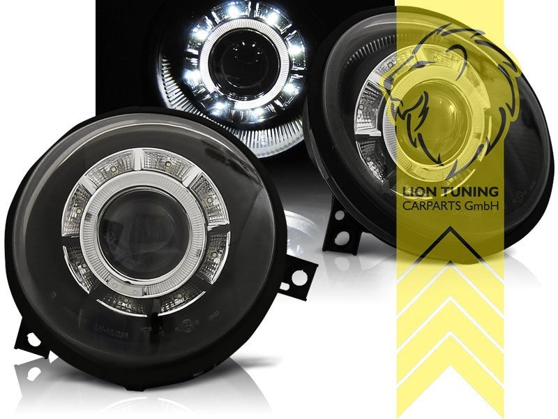 LTG Pair LED DRL Lightbar Headlights VW Lupo 6X1 6E1 98-05 black LHD