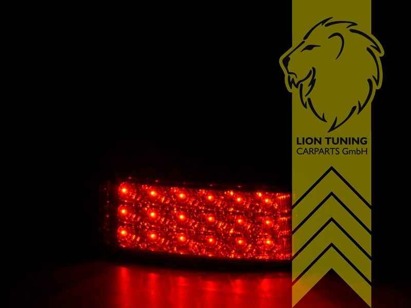 LTG Pair LED Rear Lights Tail Lamps Audi A6 C5 4B sedan 97-05 black smoke LHD