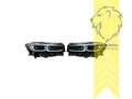 LTG Pair LED Halo Lightbar Headlights BMW 7 Series G11 G12 15-18 Sedan Black LHD