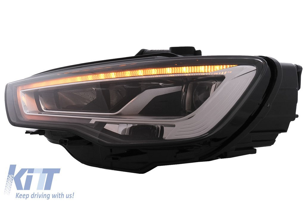 KT LUXE Pair Full LED DRL Seq Dyna Headlights Audi A3 8V Pre-Facelift 13-16 LHD