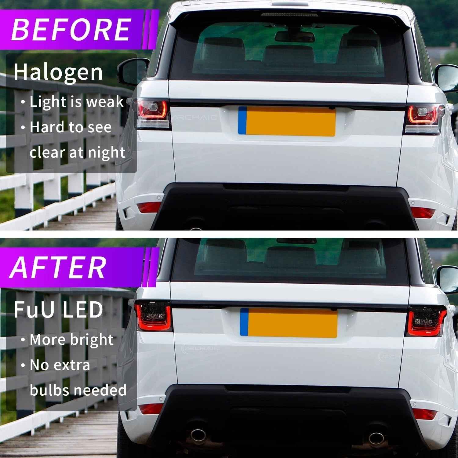 AC Pair LED DRL Rear lights Tail Lamps Range Rover Sport L494 MK2 SVR HST 13-22