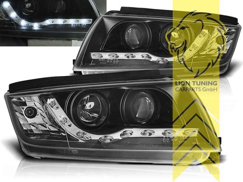 LTG Pair Headlights Skoda Fabia 1 6Y 6Y2  6Y3 6Y5 Facelift 99-07 black LHD