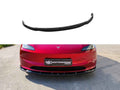 MTD Front Bumper Lower Splitter Spoiler Tesla Model 3 Mk1 FaceL Gloss Black ABS