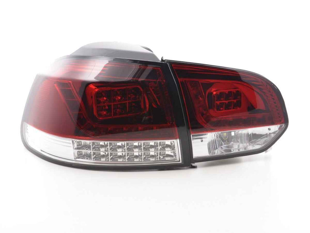 FK Pair VW GOLF MK6 6 08-12 1K LED REAR LIGHTS Lightbar Tail Lamps Red Clear RHD