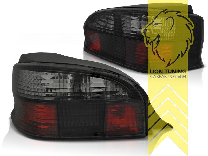LTG Pair Halogen Rear Lights Tail Lamps Citroen Saxo S0 S1 black smoke 96-99 LHD