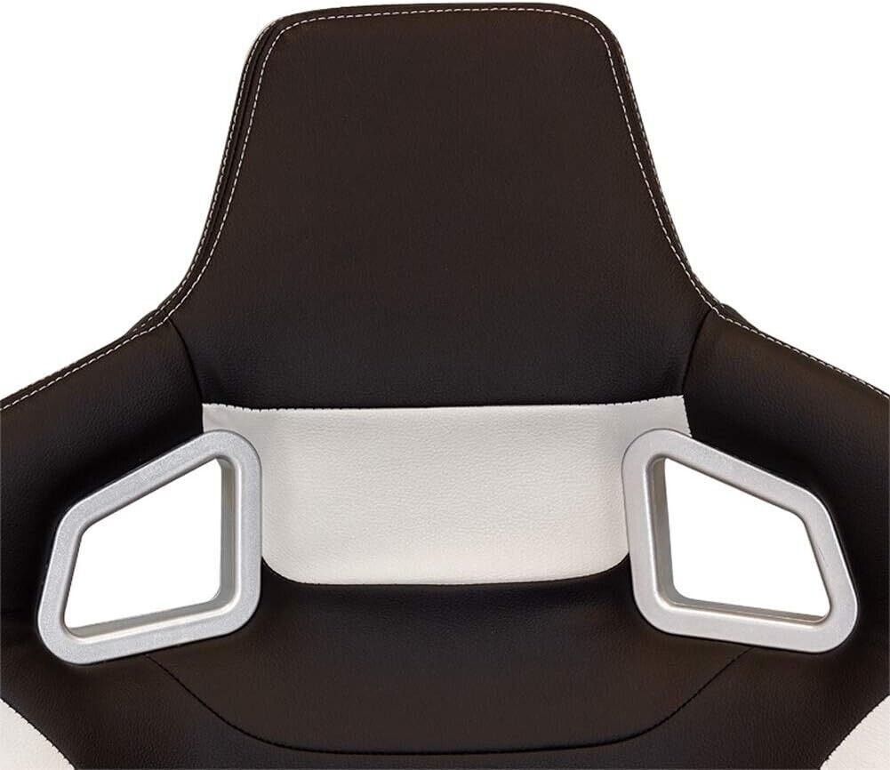 ATS RS6 x1 Individual Universal Car Van 4x4 Motorhome Bucket Seat Matt Black WHITE +slides