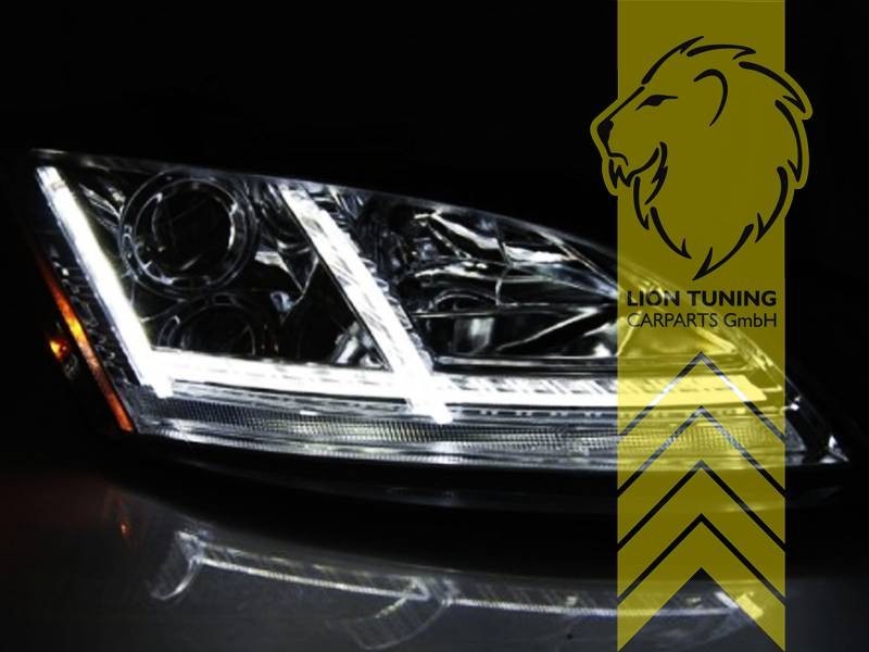 LT LED DRL Lightbar Headlights Audi TT 8J Coupe Cabrio 06-10 chrome LHD