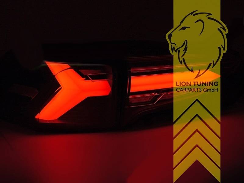 LT Pair LED REAR LIGHTS Tail Lamps Lightbar DRL Toyota RAV4 A5 H5 18+ black LHD