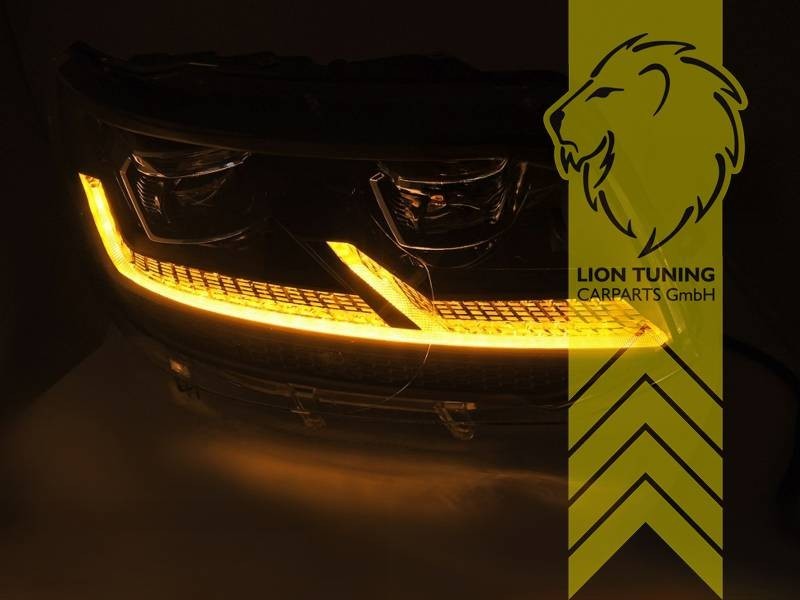LTG Pair Full LED DRL Headlights VW T5 Facelift T5.1 Transporter Van Bus 09+ LHD