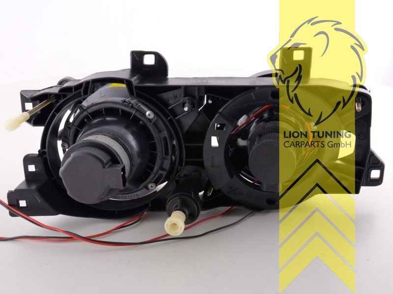 LTG DEPO LED Halo Headlights BMW E34 Sedan Touring Crosshairs E32 RHD / LHD