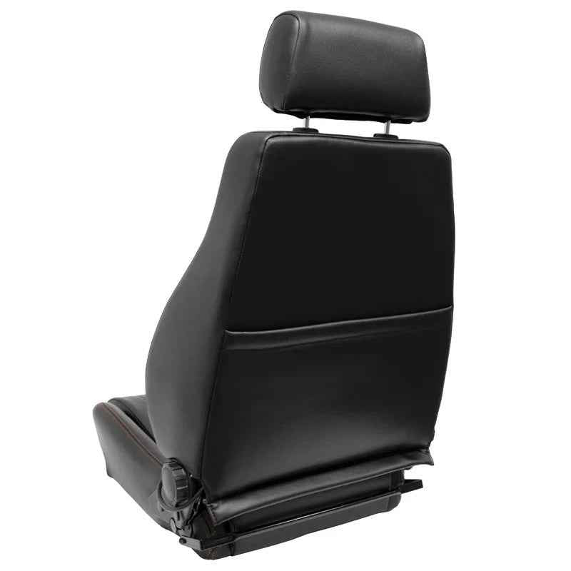 ATST x1 Retro Universal Classic Bucket Seat Black Synth Red Stitch + slides