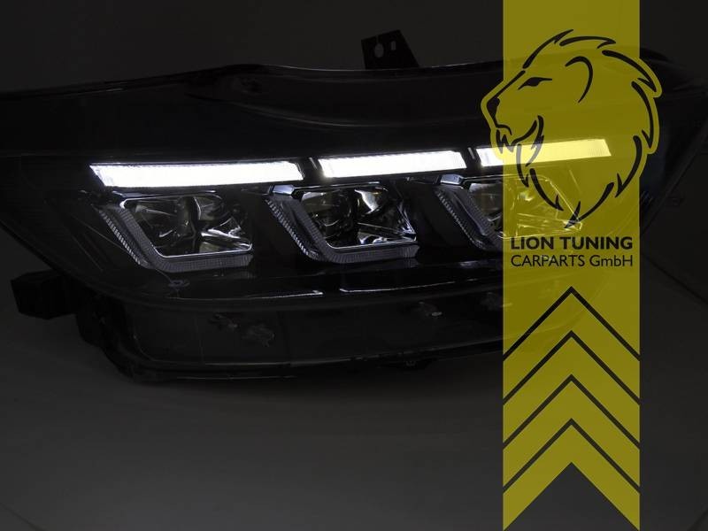 LTG Pair LED DRL Lightbar Headlights Ford Mustang VI 14-17 black LHD EXPORT ONLY