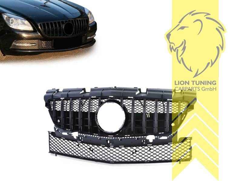 LTG radiator bumper grille Mercedes SLK R172 11-15 pre-facelift glossy black