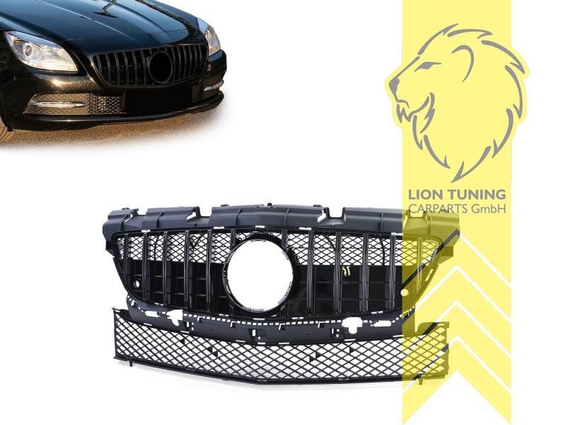 LTG radiator bumper grille Mercedes SLK R172 11-15 pre-facelift glossy black