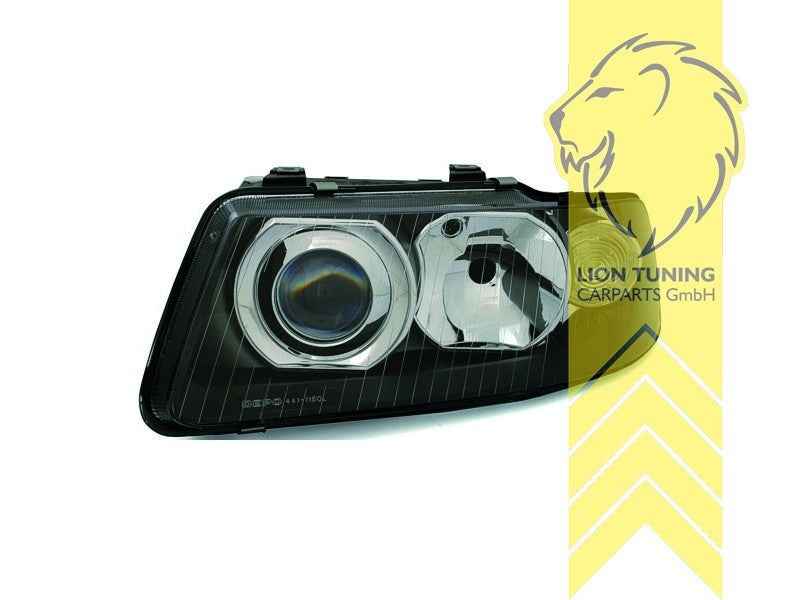 LTG Pair DEPO Halogen Headlights Audi A3 8L + Facelift black 96-03 LHD