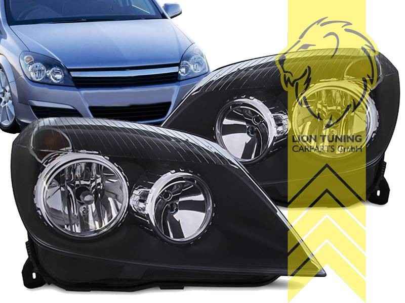 LTG Pair Halogen Headlights Opel Vauxhall Astra H L48 L35 L67 L08 04-10 LHD