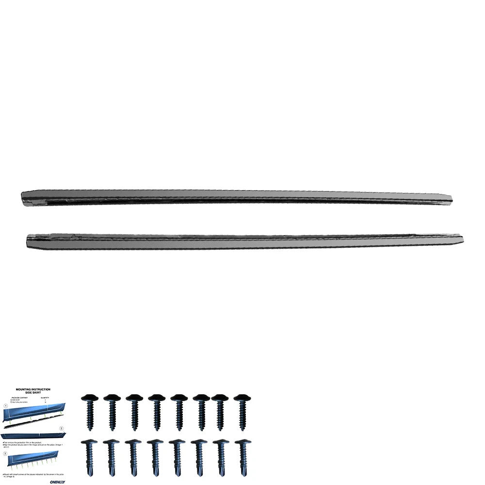 OW Side Skirts Extensions Valance AUDI A4 B9 Facelift 2019-2024 Gloss Black