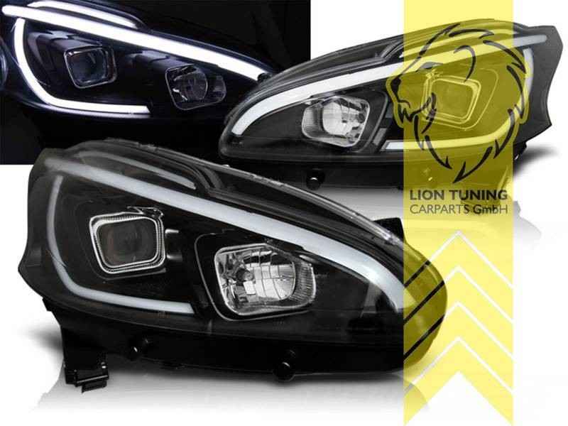 LTG Pair LED DRL Halo Lightbar Headlights Peugeot 208 12-15 LHD