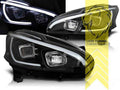 LTG Pair LED DRL Halo Lightbar Headlights Peugeot 208 12-15 LHD