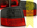 LTG Pair LED Rear Lights Tail Lamps Audi A6 C5 4B Avant 97-05 black red LHD