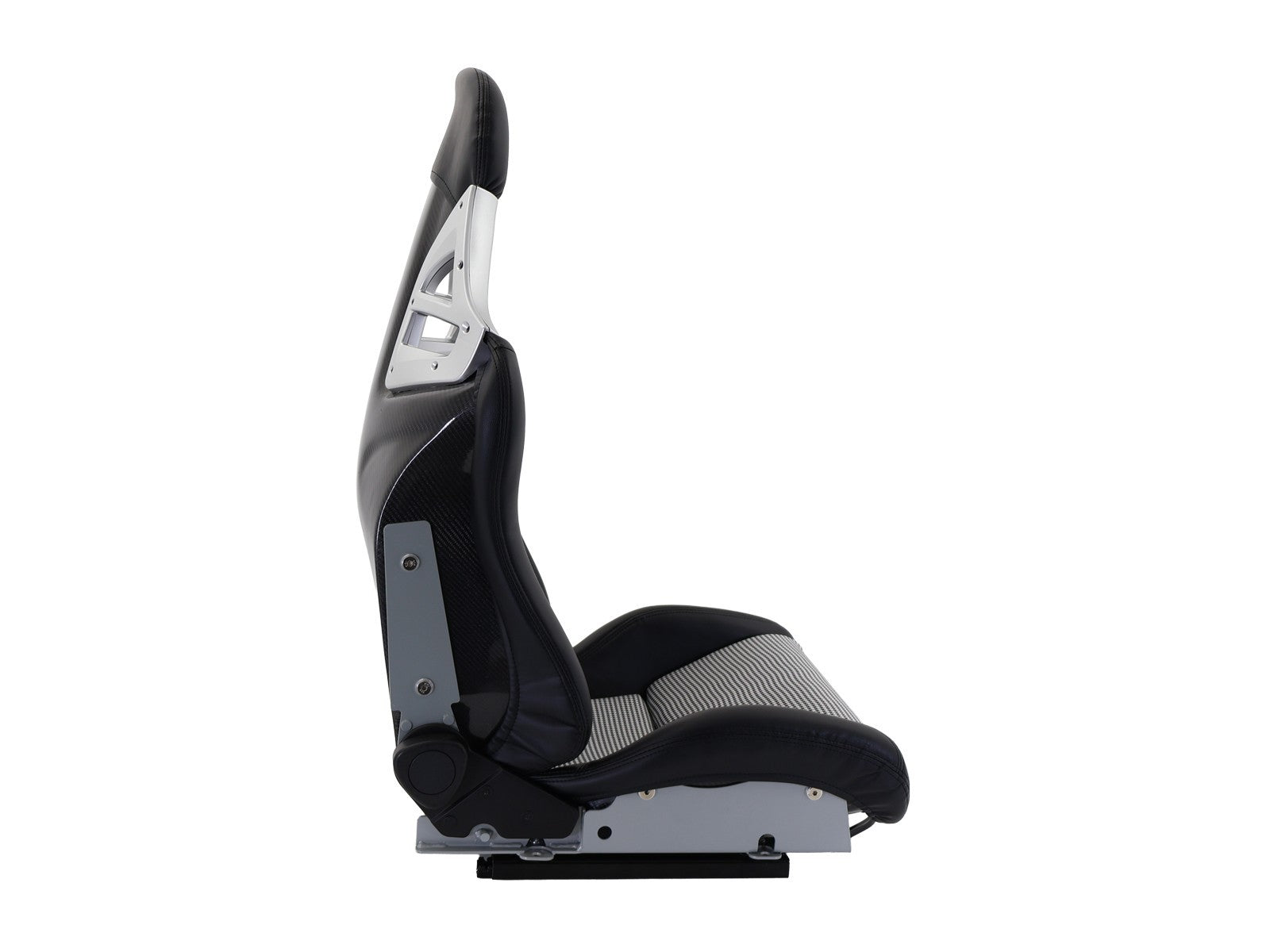 DTK Pair Universal Aftermaket PORSCHE Style 3 Bucket Seats black textile slides