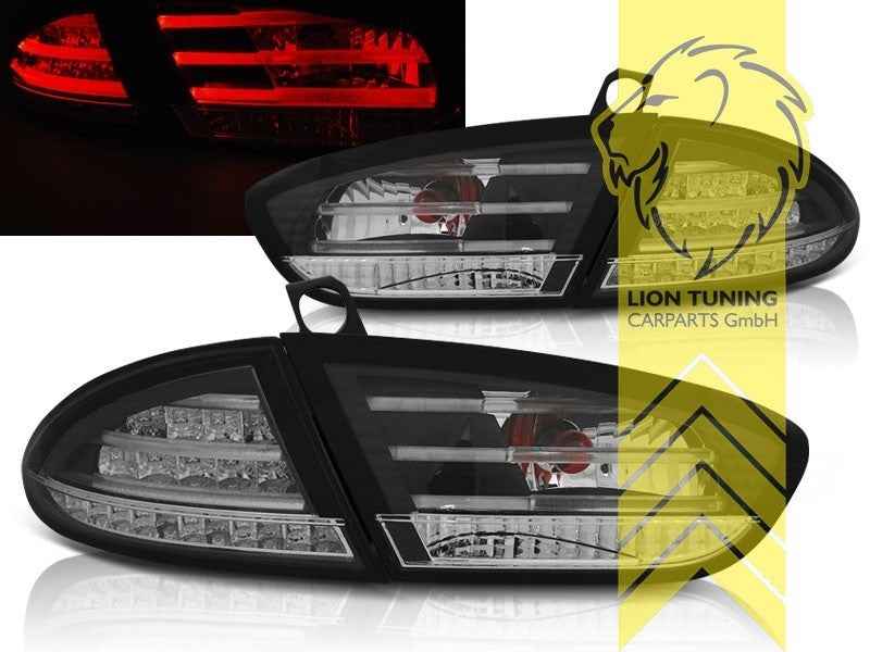 LTG Pair LED Rear Lights Tail Lamps Seat Leon 1P Facelift 09-12 smoke black LHD