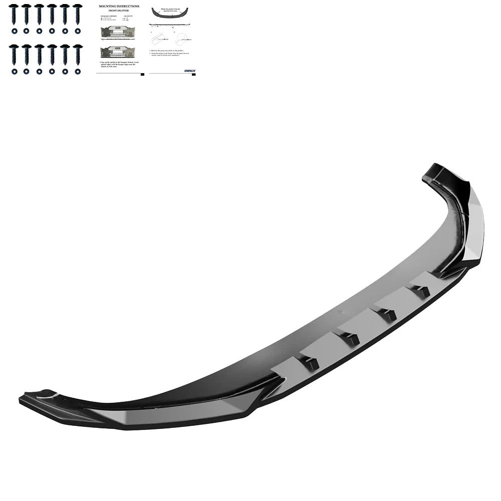 OW Front Bumper Lip Splitter VW Tiguan R-Line Mk3 2024+ Gloss Black