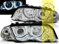 LTG Pair Aftermarket LED DRL Headlights BMW E46 Sedan Touring Chrome 98-01 LHD