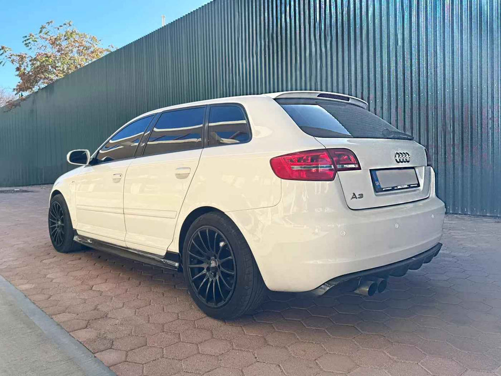 Motordrome Side Skirts Extensions Styling Audi A3 8P Sportback 05-12 Gloss Black