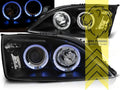 LTG Pair LED DRL Halo Headlights Ford Mondeo 3 Saloon Estate 00-07 black LHD