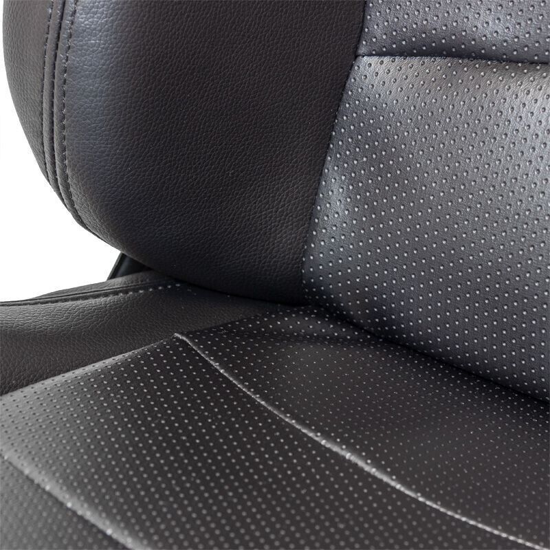 AUTOSTYLE PRO x1 Universal Bucket Seat Black Synth Leather Fibreglass Back