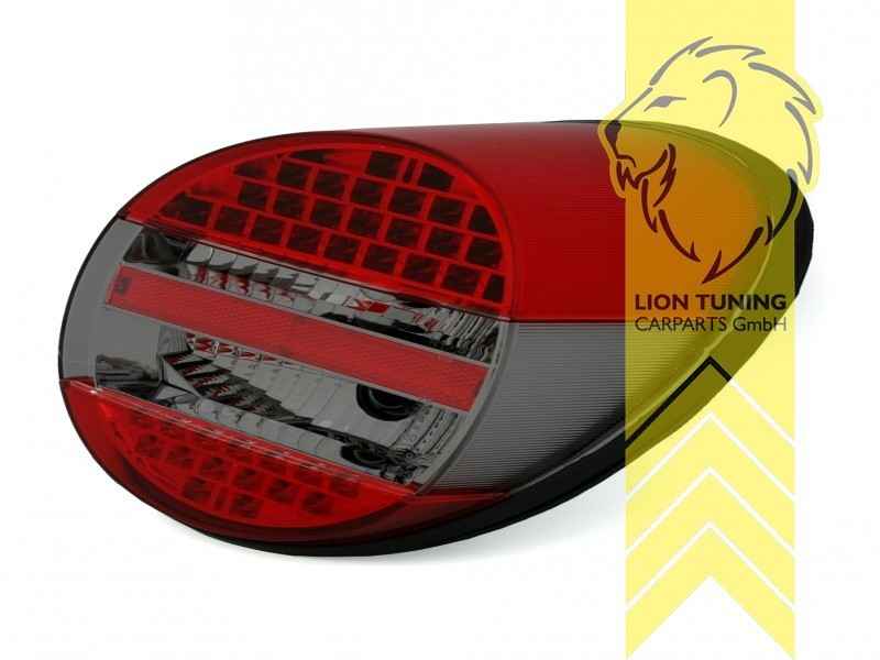 LTG Pair LED Rear Lights Lamps VW Beetle 15 49-03 red black LHD