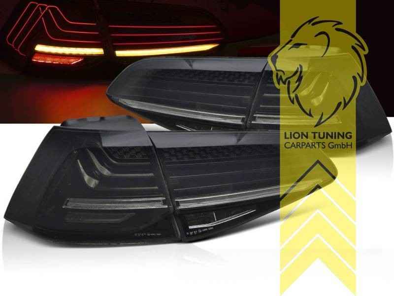 LTG Pair LED 2026 Laser Line Rear Lights VW Golf 7 VII 5G1 12-17 Black Smoke LHD