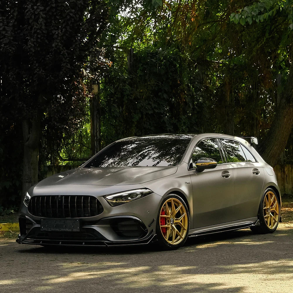 OW Front Bumper Lip Splitter MERCEDES A Class A45 S Aero W177 19+  Gloss Black