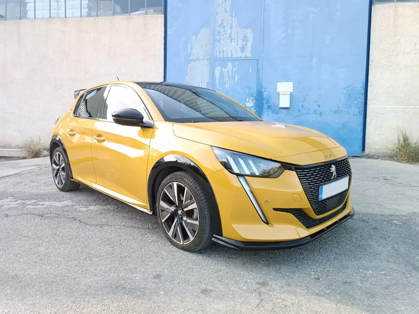 Motordrome Front Bumper Lower Splitter V.2 Peugeot 208 Mk2 19-23 Gloss Black