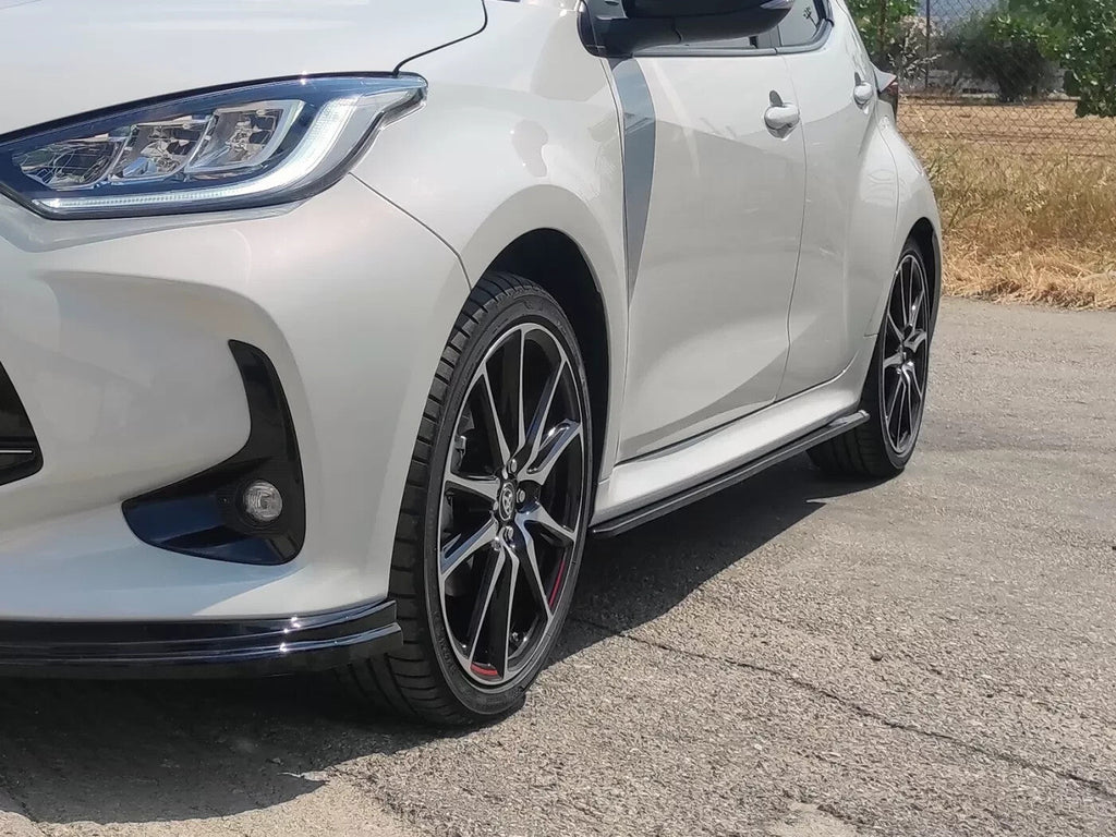 Motordrome Side Skirts Extensions Toyota Yaris Mk4 GR Sport 22+ Gloss Black