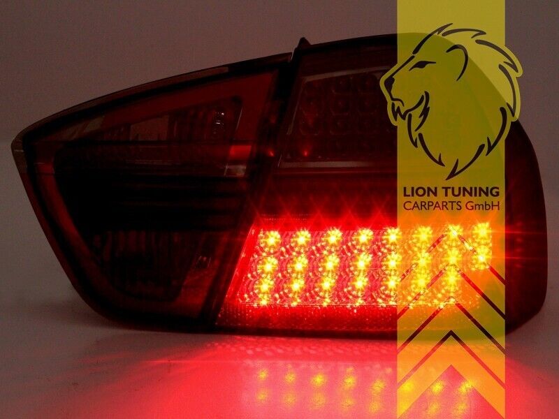 LT Pair LED Lightbar DRL Rear Lights Tail Lamps BMW E90 sedan red smoke 05-08